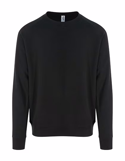 Just Hoods Graduate Heavyweight Sweatshirt with Raglan Sleeves, Jet Black 3XL, JH130