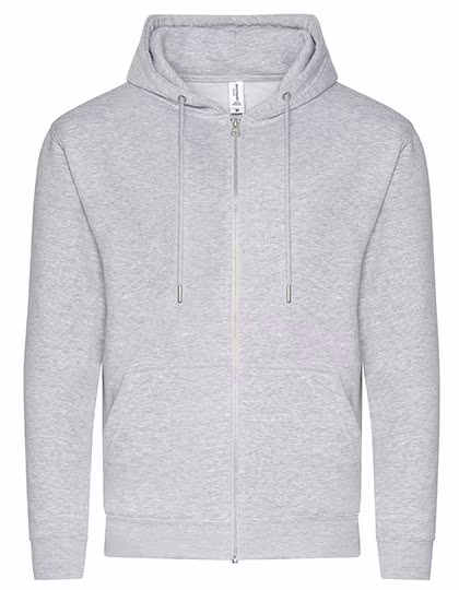 Just Hoods Sweat à capuche zippé bio en 100 % Coton, Heather Grey M, JH250
