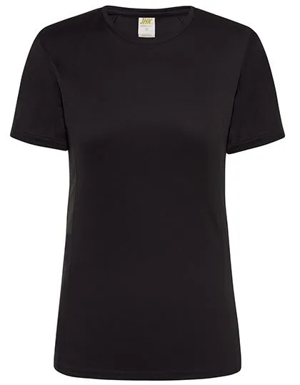 JHK T-shirt de sport femme, coupe cintrée, Black M, JHK101