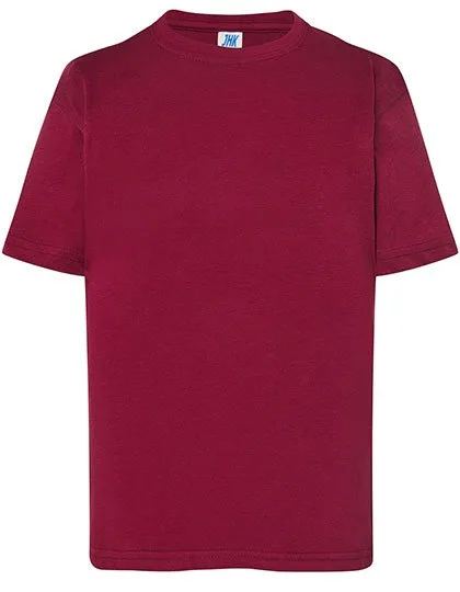 JHK T-Shirt aus Baumwolle, Oeko-Tex für Kinder, Burgundy 5/6, JHK150K