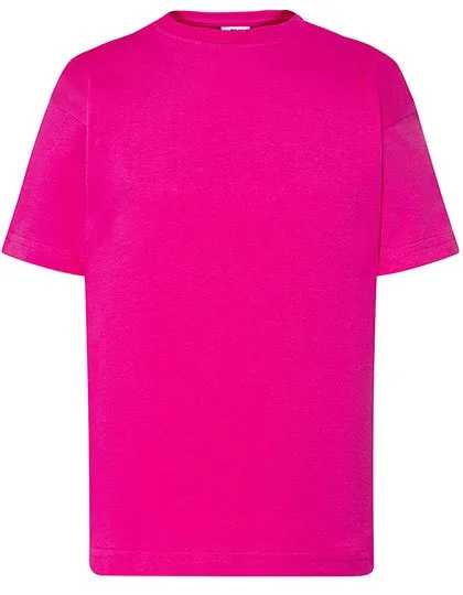 JHK T-Shirt aus Baumwolle, Oeko-Tex für Kinder, Fuchsia 5/6, JHK150K
