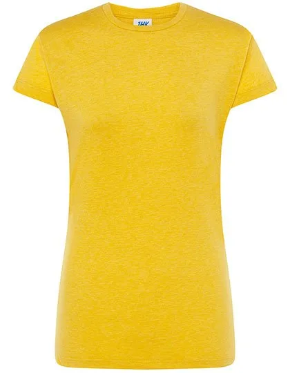 JHK Ladies´ Regular Comfort T-Shirt Mustard Heather S (JHK152), JHK152
