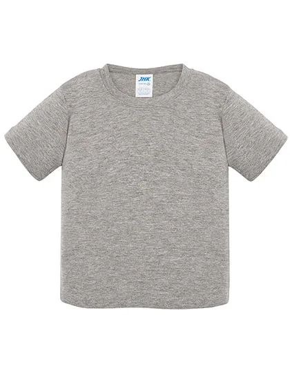 JHK Baby T-Shirt mit Knöpfen, Baumwolle, Grey Melange 0 Jahre, JHK153K