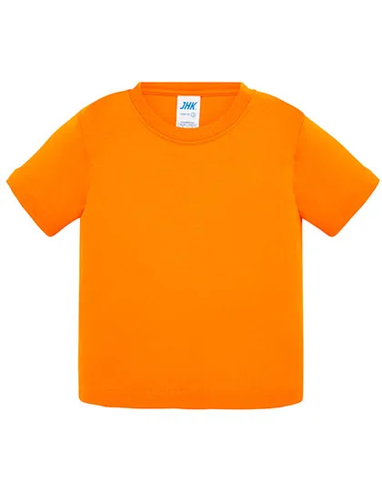JHK Baby T-Shirt mit Knöpfen, Baumwolle, Orange 2 Jahre, JHK153K