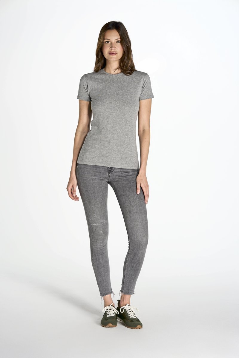 JHK Slim Fit Premium T-Shirt Baumwolle für Damen, Black S, JHK240