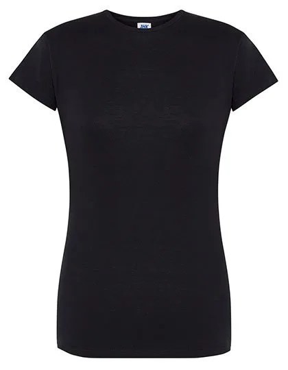 JHK Slim Fit Premium T-Shirt Cotton for Women, Black S, JHK240