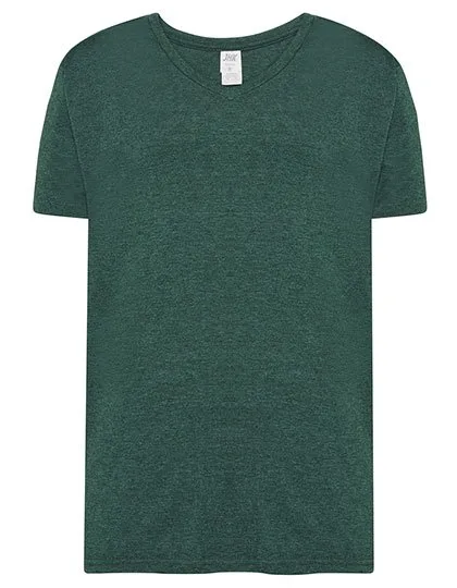 JHK Urbanes V-Ausschnitt T-Shirt Slim-Fit, Bottle Green Heather XXL, JHK270
