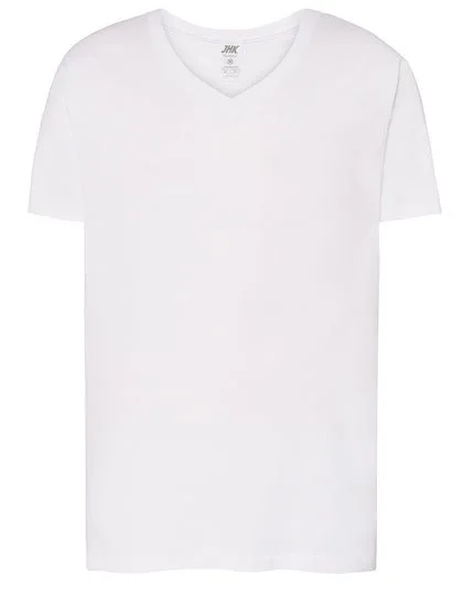 JHK Urbanes V-Ausschnitt T-Shirt Slim-Fit, White S, JHK270