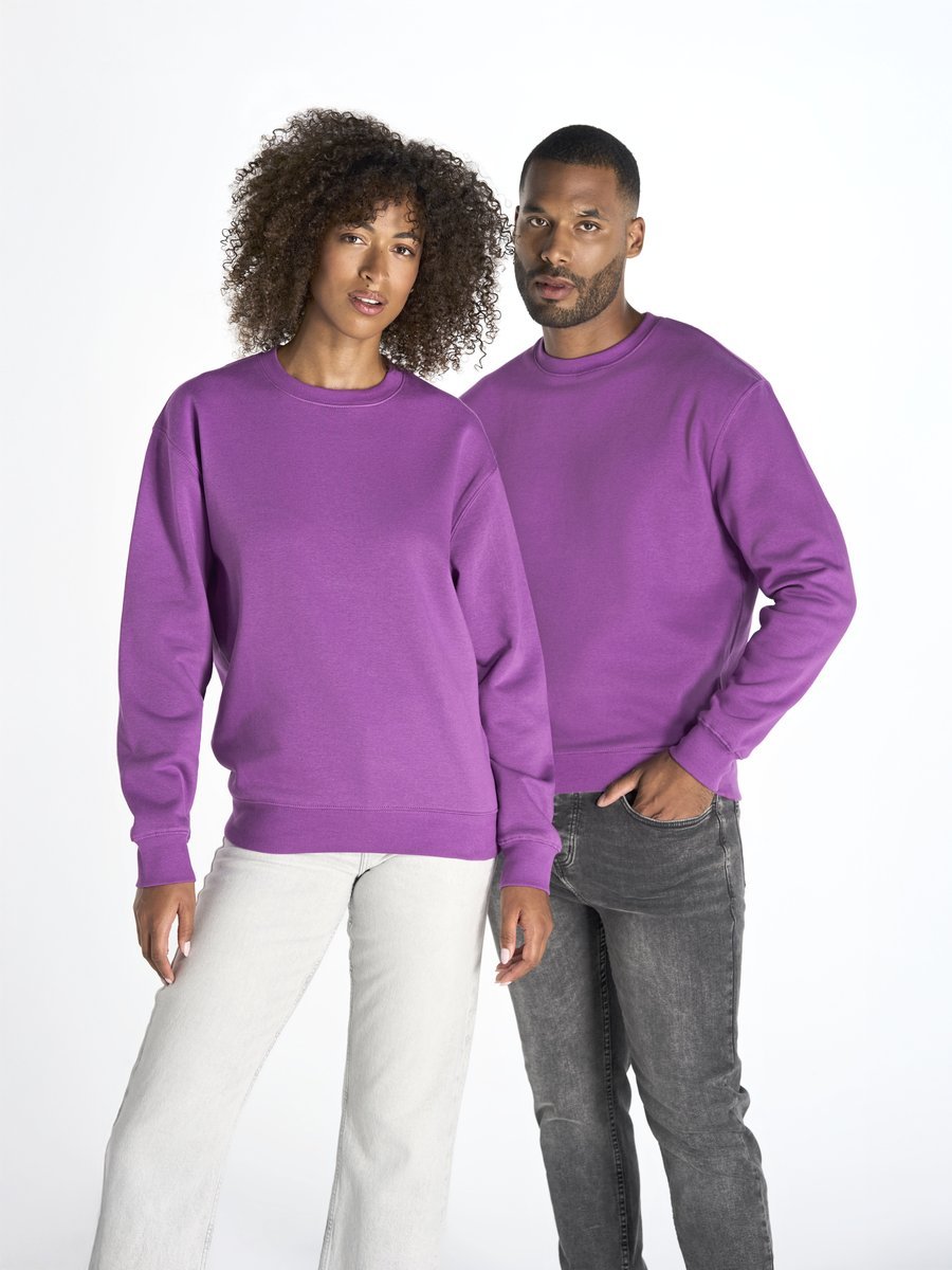 JHK Crew Neck Sweatshirt aus Baumwolle-Polyester, Ash Melange L, JHK320