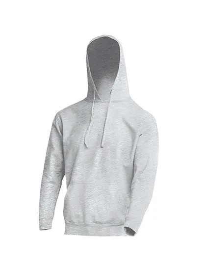 JHK Ocean Kangaroo Hooded Sweatshirt with Pocket, Ash Melange XS, JHK420