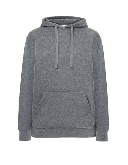 JHK Kapuzen-Sweatshirt mit Kängurutasche, Dark Grey Melange L, JHK421