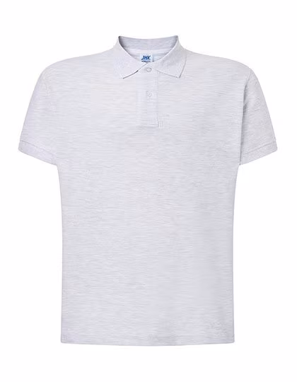 JHK Polo Regular Fit Piqué da Uomo, Graphite M, JHK510