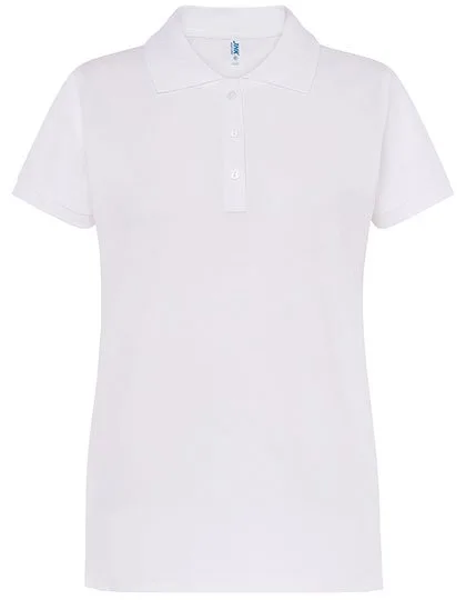 JHK Polo Regular mit Piqué-Struktur für Damen, White S, JHK511