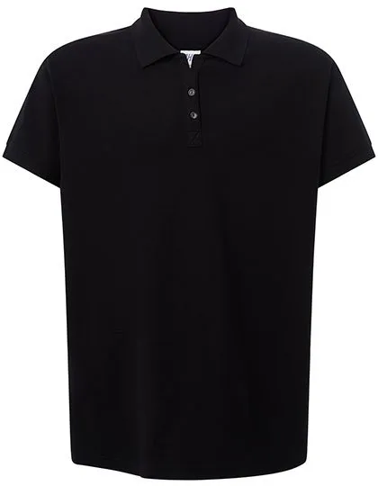 JHK Polo-Shirt Ladies' Curves Baumwolle für Damen, Black M, JHK602