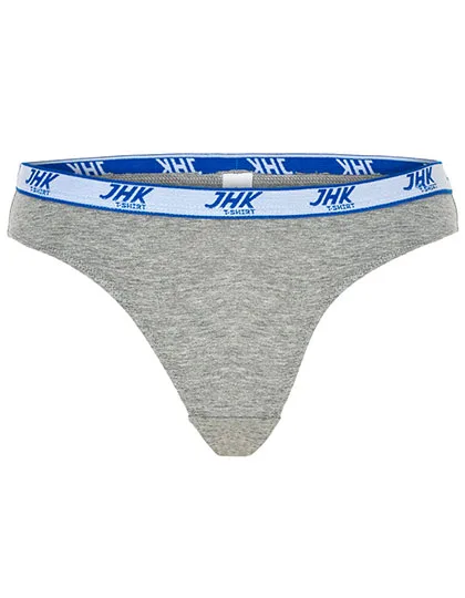 JHK Slips 3er-Pack Baumwolle Elasthan für Damen, Grey Melange XL, JHK902
