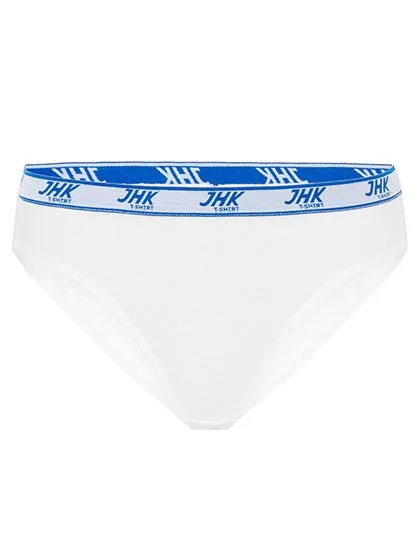 JHK Slips 3er-Pack Baumwolle Elasthan für Damen, White L, JHK902
