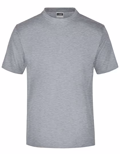 James&Nicholson Rundhals T-Shirt aus Baumwolle, Grey Heather XL, JN001