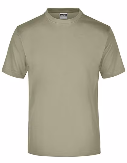 James&Nicholson Rundhals T-Shirt aus Baumwolle, Khaki S, JN001