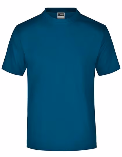 James&Nicholson T-Shirt Girocollo in Cotone, Petrol S, JN001