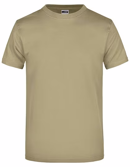 James&Nicholson Rundhals T-Shirt "Round-T Heavy" Baumwolle, Khaki XL, JN002