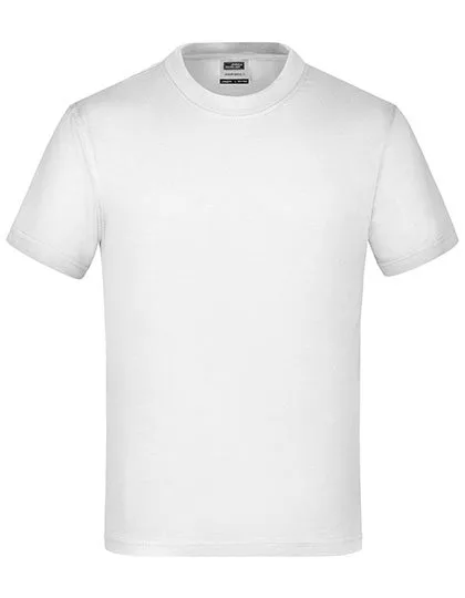James&Nicholson Komfort-T-Shirt mit Rundhalsausschnitt für Kinder, White L (134/140), JN019