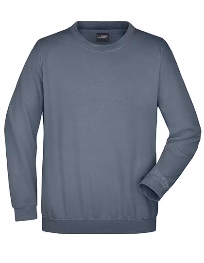 James&Nicholson Rundhals-Sweatshirt aus ringgesponnener Baumwolle, Carbon L, JN040