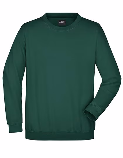 James&Nicholson Felpa Girocollo in Cotone Ring-Spun, Dark Green XXL, JN040