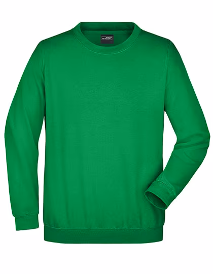James&Nicholson Sweat-shirt col rond en Coton filé à l'anneau, Fern Green L, JN040