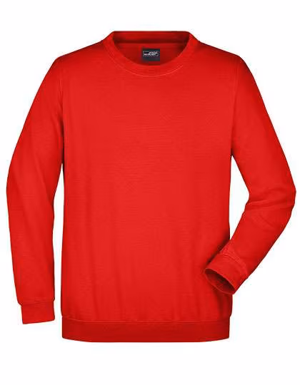 James&Nicholson Rundhals-Sweatshirt aus ringgesponnener Baumwolle, Tomato XXL, JN040