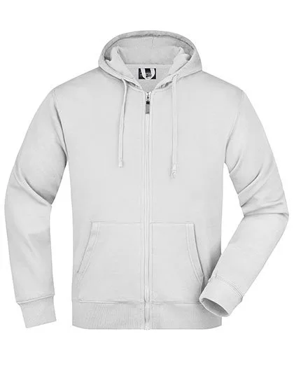 James&Nicholson Kapuzenjacke mit Kangurutasche für Herren, White XXL, JN042