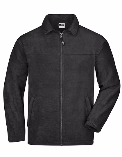 James&Nicholson Veste polaire avec col cadet et fermeture éclair, Black S, JN044