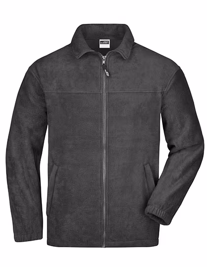 James&Nicholson Fleecejacke mit Kadettkragen und Reißverschluss, Dark Grey (Solid) XXL, JN044