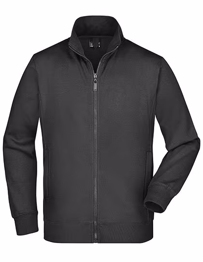 James&Nicholson Sweat Jacket with Zip Pockets for Men, Black XL, JN046