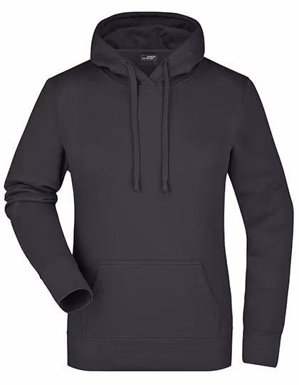 James&Nicholson Sweat à capuche Slim Fit en Coton pour femme, Black S, JN051