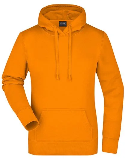 James&Nicholson Kapuzensweat Slim Fit Baumwolle für Damen, Orange S, JN051
