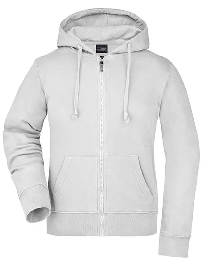 James&Nicholson Kapuzenjacke mit Kordelzug für Damen, White M, JN053