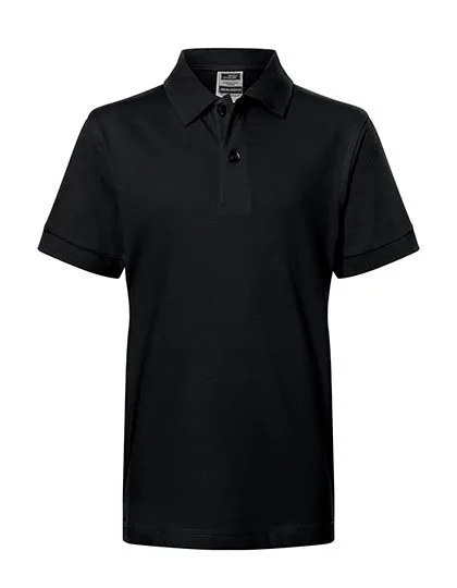 James&Nicholson Junior Classic Polo aus 100% Baumwolle, Black XXL (158/164), JN070K