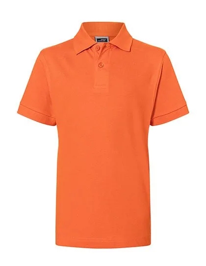 James&Nicholson Junior Classic Polo aus 100% Baumwolle, Dark Orange L (134/140), JN070K