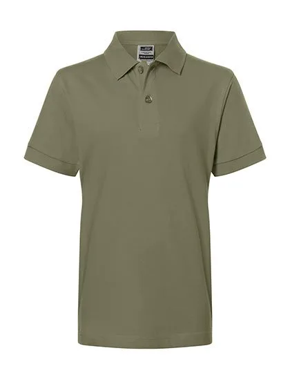 James&Nicholson Junior Classic Polo aus 100% Baumwolle, Olive XXL (158/164), JN070K
