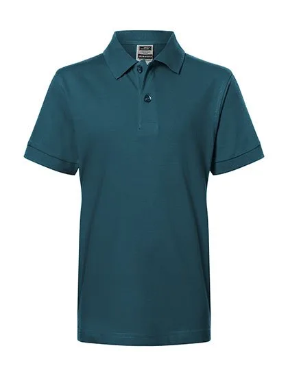 James&Nicholson Junior Classic Polo aus 100% Baumwolle, Petrol L (134/140), JN070K