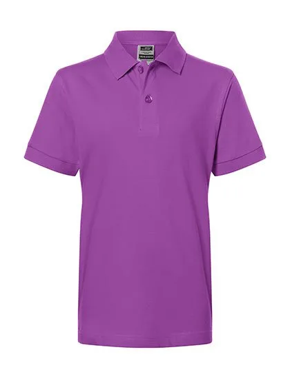 James&Nicholson Junior Classic Polo aus 100% Baumwolle, Purple XS (98/104), JN070K