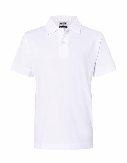 James&Nicholson Junior Classic Polo aus 100% Baumwolle, White L (134/140), JN070K