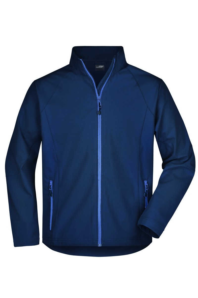 James&Nicholson Softshelljacke mit Stretchstoff für Herren, Azur S, JN1020