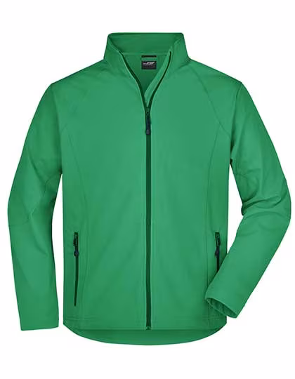 James&Nicholson Softshelljacke mit Stretchstoff für Herren, Green M, JN1020