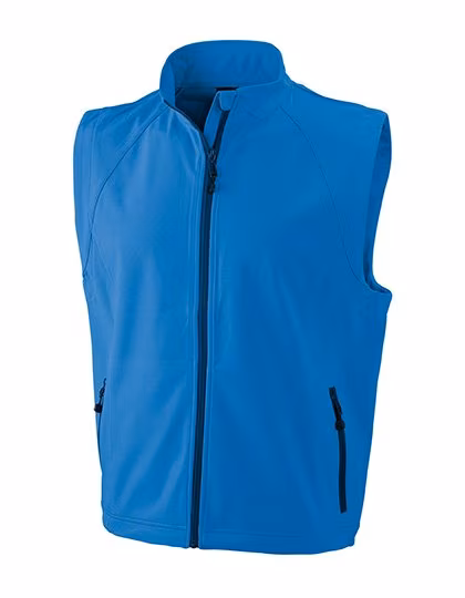 James&Nicholson Gilet Softshell Funzionale con Membrana TPU, Azur M, JN1022