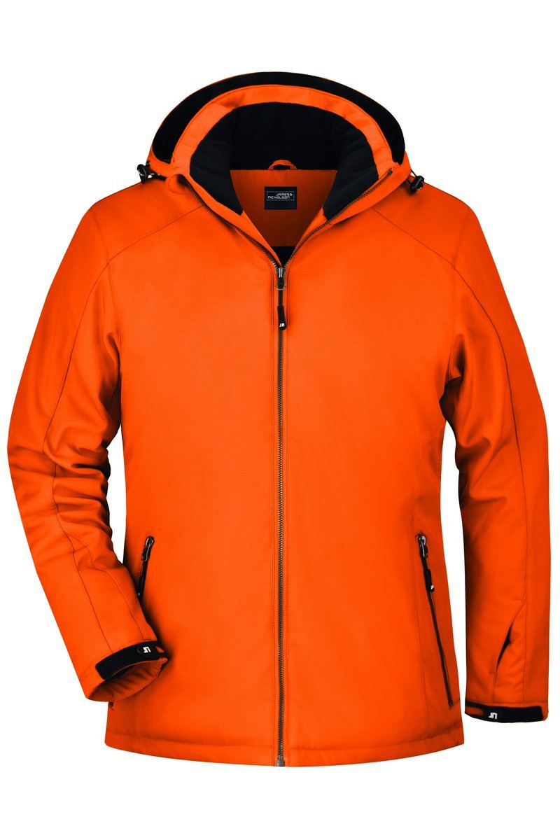James&Nicholson Softshell Wintersportjacke mit Kapuze für Damen, Black S, JN1053