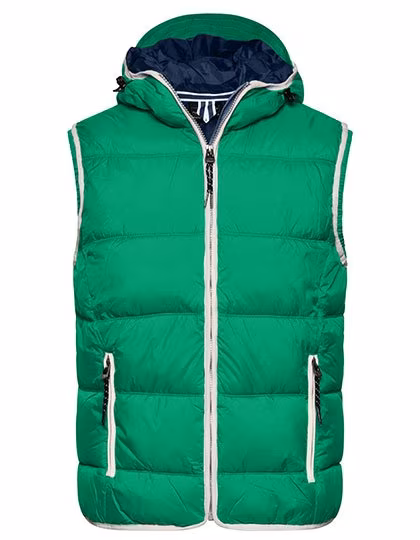 James&Nicholson Maritime Steppweste mit TPU-Beschichtung, Irish Green/White S, JN1076