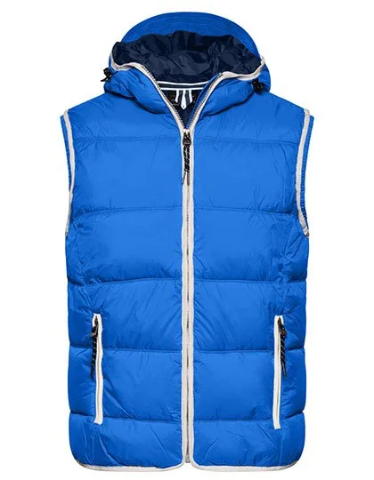 James&Nicholson Maritime Steppweste mit TPU-Beschichtung, Nautic Blue/White 3XL, JN1076