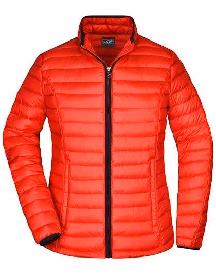 James&Nicholson Daunenjacke mit Kontrastdetails für Damen, Red/Black XXL, JN1081