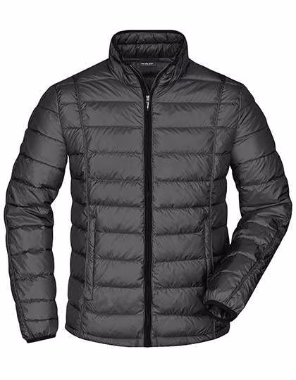 James&Nicholson Daunenjacke mit Kontrastdetails und Taschen, Ink/Black L, JN1082